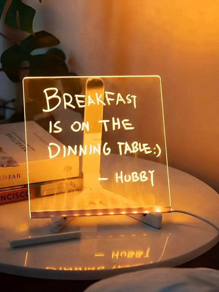 DIY Hand written notes acrylic lamps