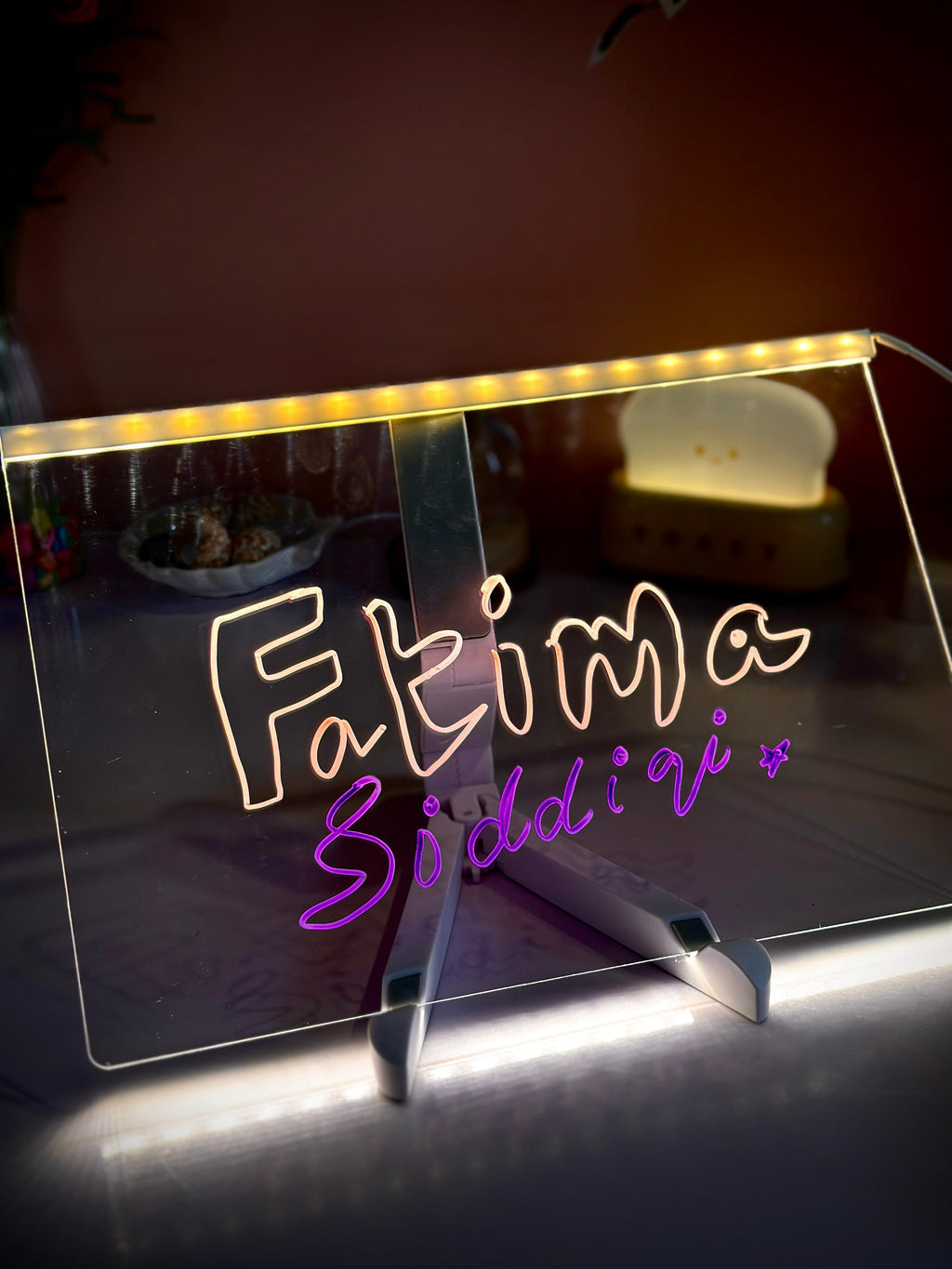 DIY Hand written notes acrylic lamps